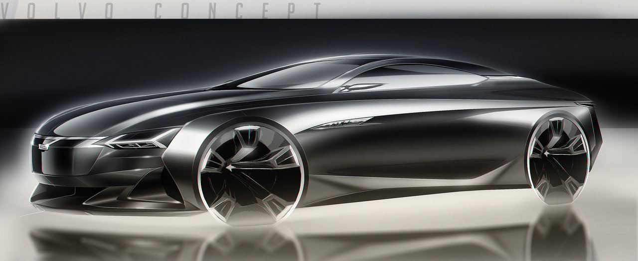 1280x523 Volvo Sketch By Whitesnake16 - Volvo Sketch