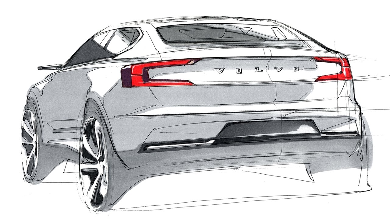 1280x720 Car Design Sketch Amp Drawing - Volvo Sketch