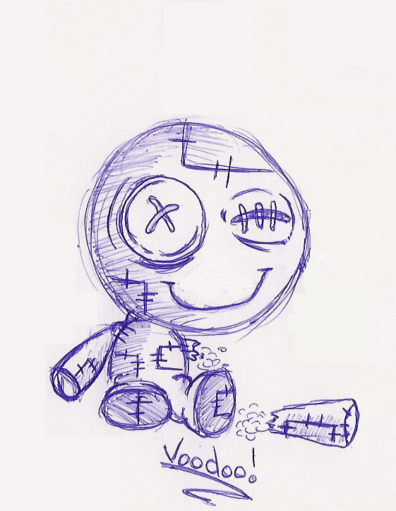 561x723 Voodoo Doll Sketch By Dank Monkey - Voodoo Doll Sketch