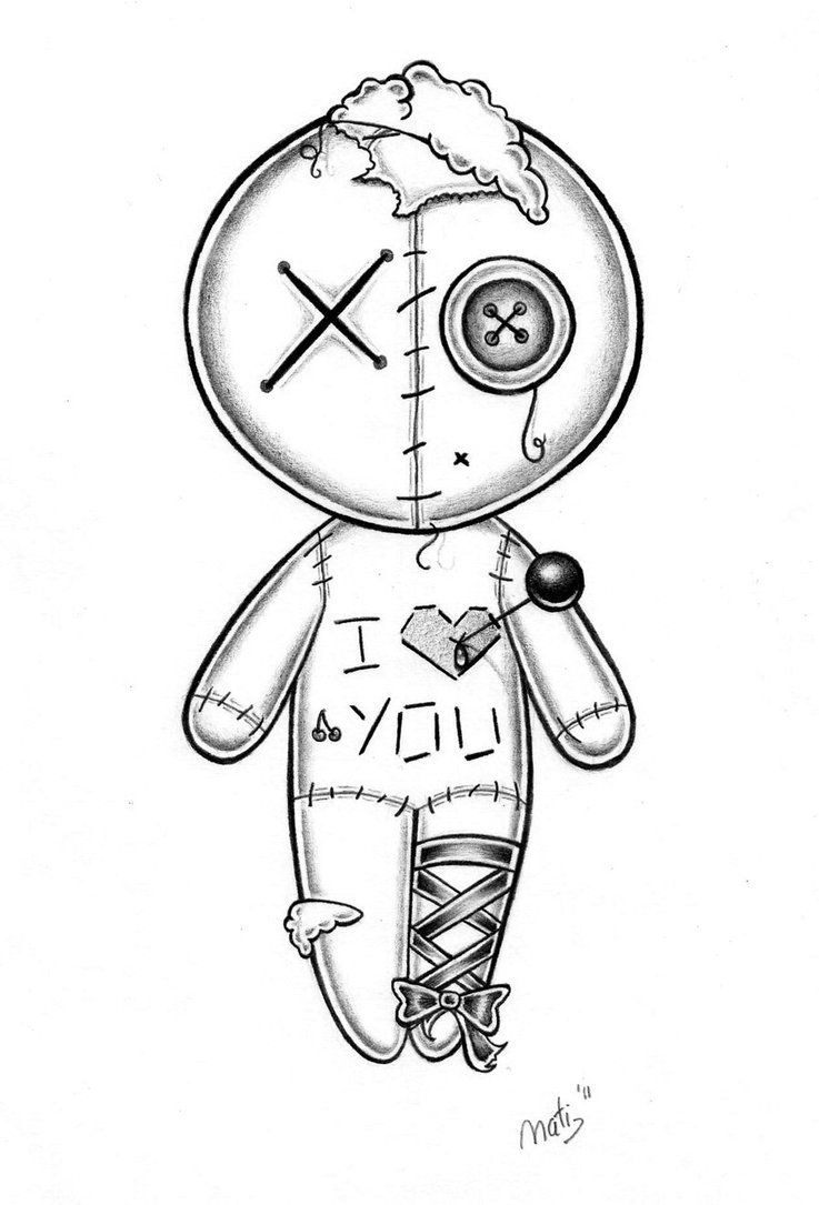 737x1085 Girl Voodoo Doll Drawing - Voodoo Doll Sketch