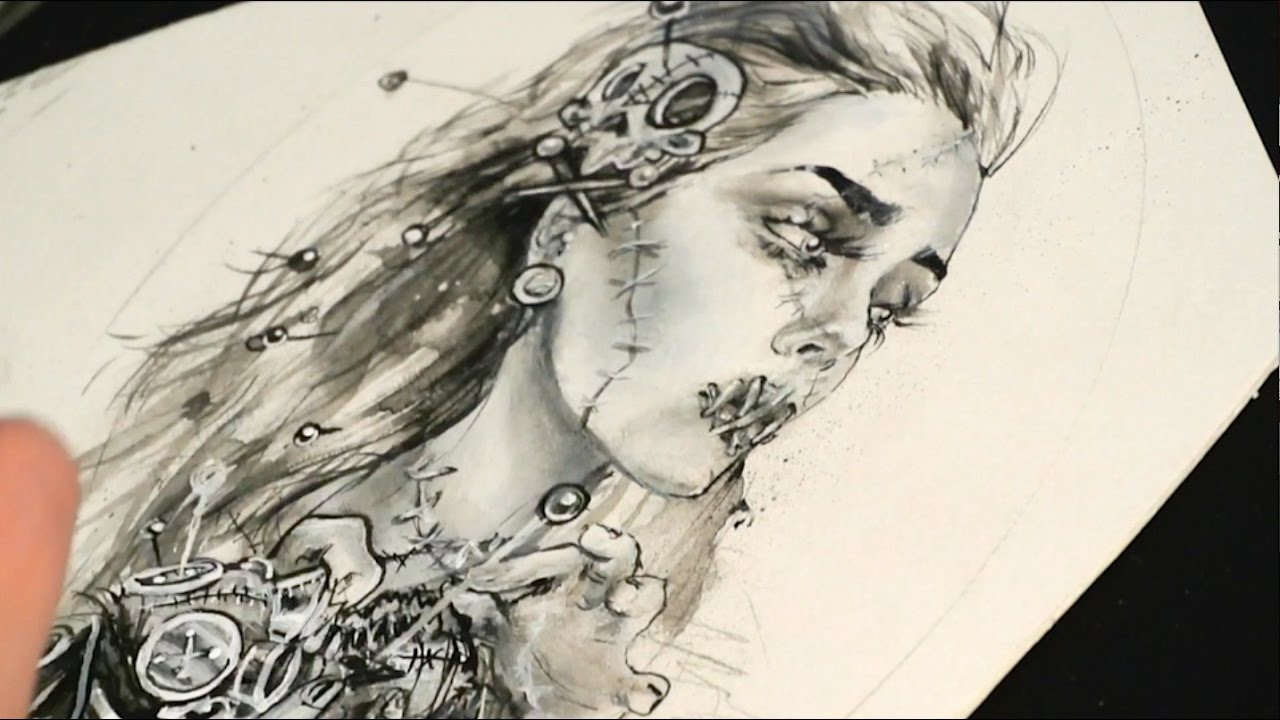 1280x720 Voodoo Mini Speed Painting By Ghost Town - Voodoo Sketch