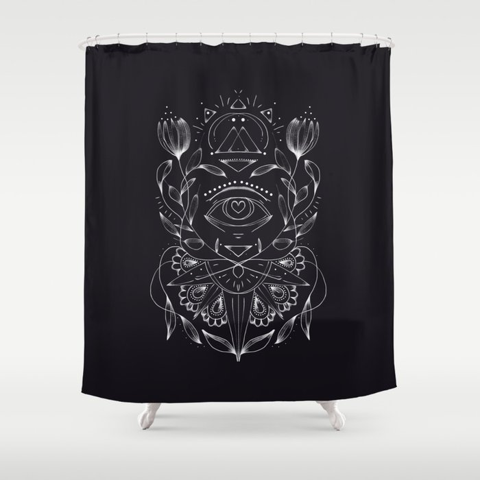 700x700 Voodoo Sketch Shower Curtain By Jesileecreative Society6 - Voodoo Sketch