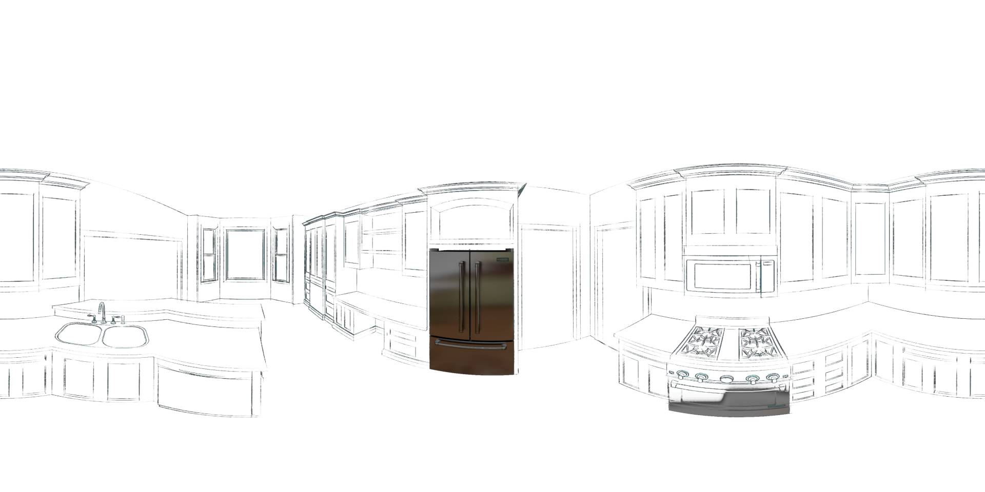 1920x960 Vr Kitchen Visualization - Vr Sketch