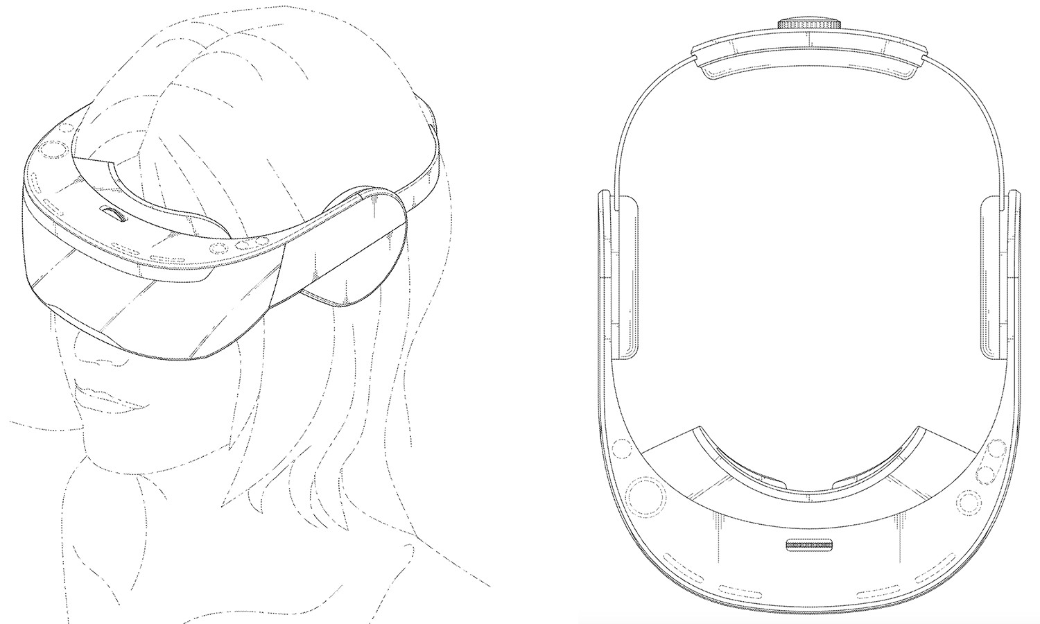 1500x900 Lg Vr Headset Sketches Uspto - Vr Sketch