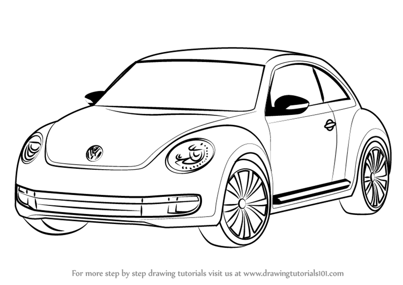 Vw Beetle Sketch at PaintingValley.com | Explore ...