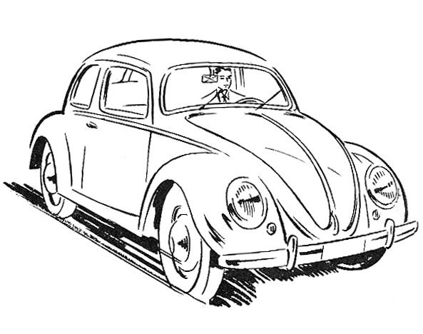 Vw Beetle Sketch at PaintingValley.com | Explore collection of Vw ...