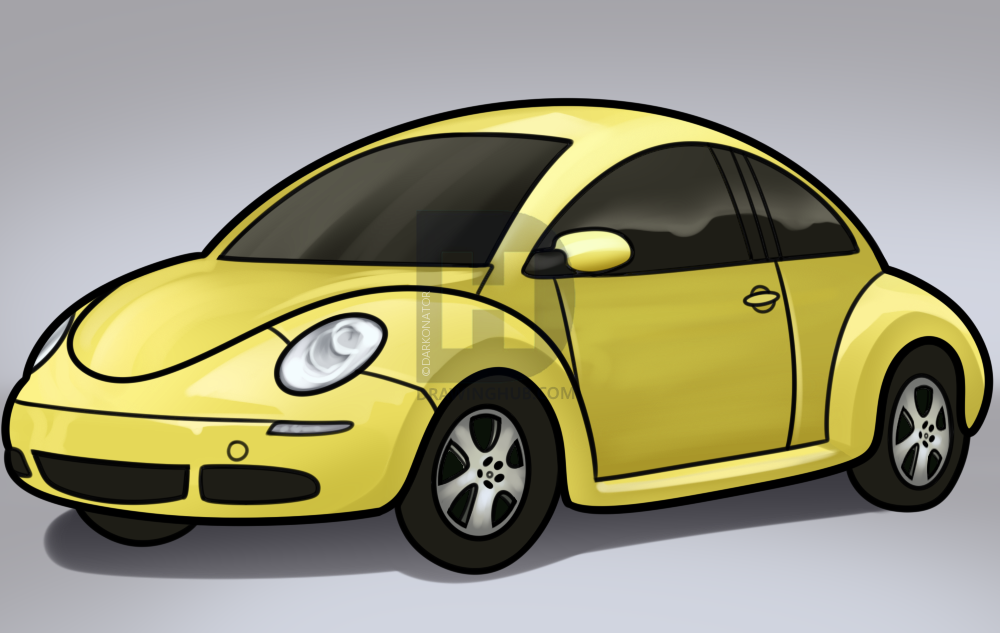 1000x633 How To Draw A Vw Beetle, Volkswagen Beetle, Step By Step, Drawing - Vw Bug Sketch