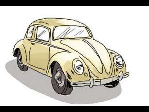 480x360 How To Draw A Volkswagen Beetle - Vw Bug Sketch
