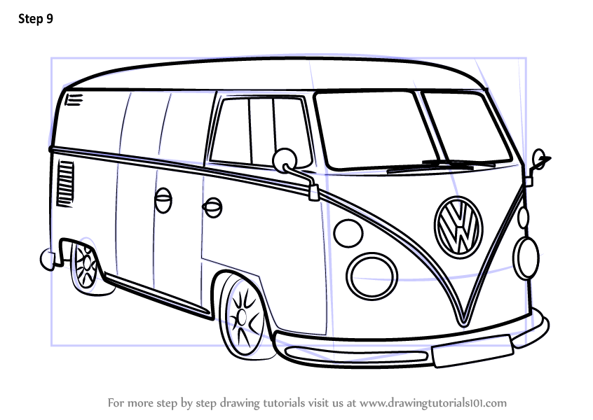 846x600 Volkswagen Bus Drawing] - Vw Bus Sketch