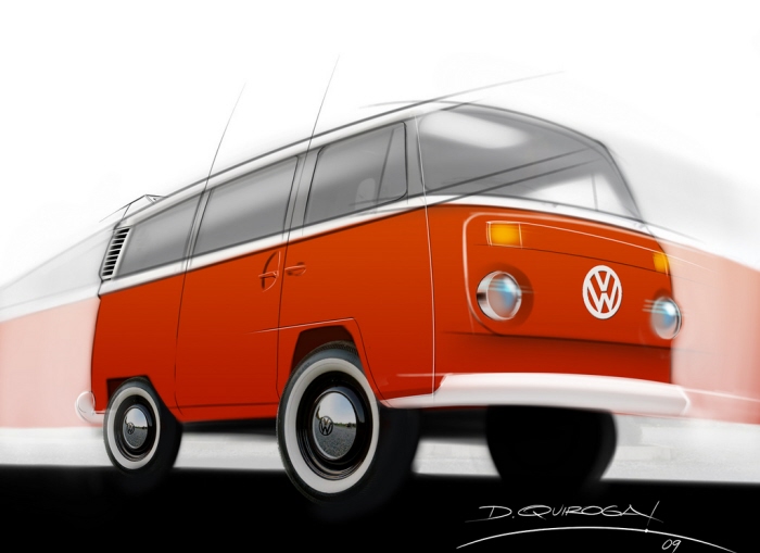 700x509 Volkswagen Bus Sketch By Diego Quiroga - Vw Bus Sketch