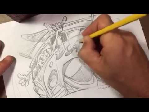 480x360 Cartoon Vw Bus Sketch - Vw Bus Sketch