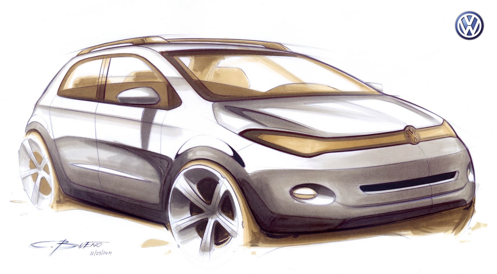 1600x884 Vw Sketch Carlos Bueno - Vw Sketch