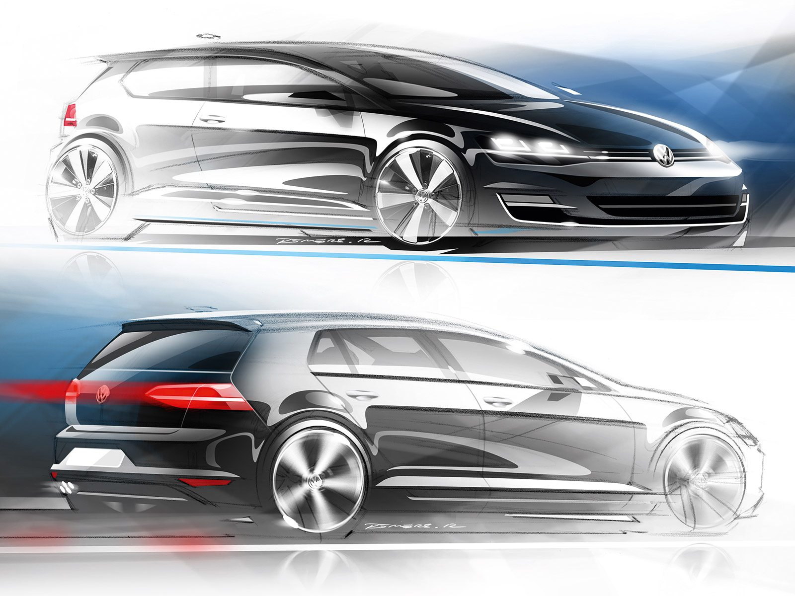 1600x1200 Volkswagen Sketches - Vw Sketch