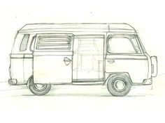 236x177 Best Vw Bus + Images Vehicles, Campers And Cars - Vw Van Sketch