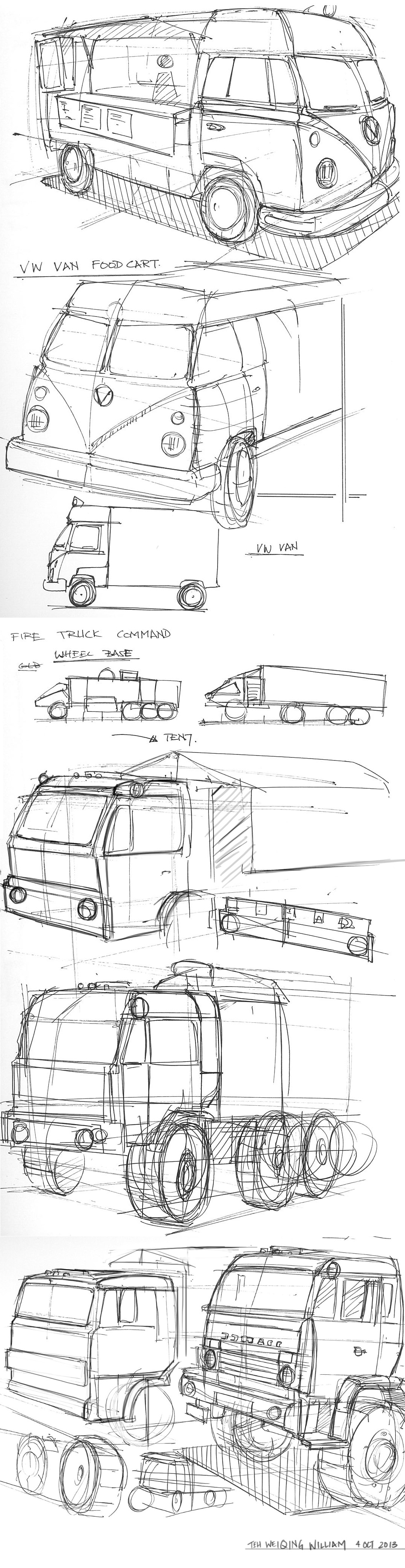 1074x4161 Sketch Teh Weiqing, William - Vw Van Sketch