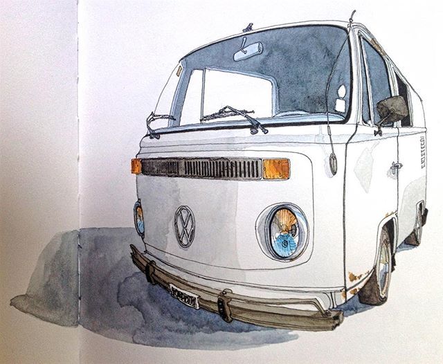 640x526 Vwvan @ - Vw Van Sketch