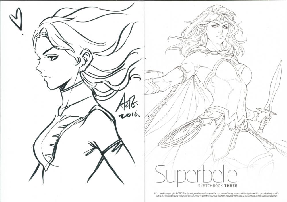 1000x705 Stanley Artgerm Lau Sketchbook W Phoenix Sketch - W Sketch