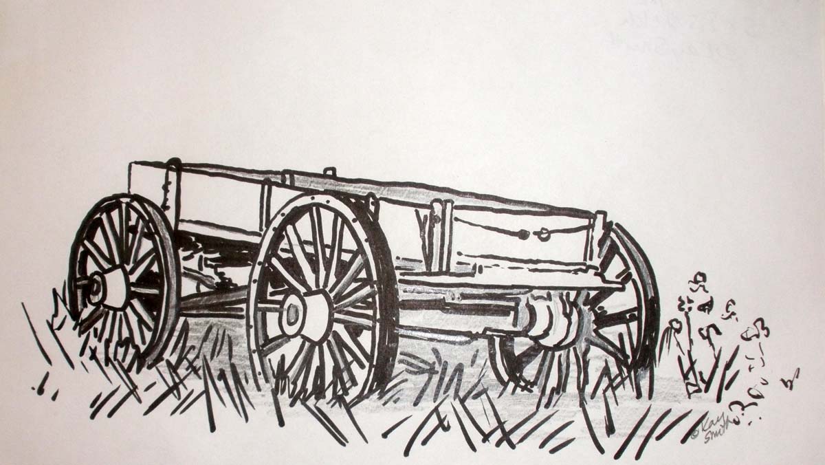 Wagon Sketch at PaintingValley.com | Explore collection of Wagon Sketch