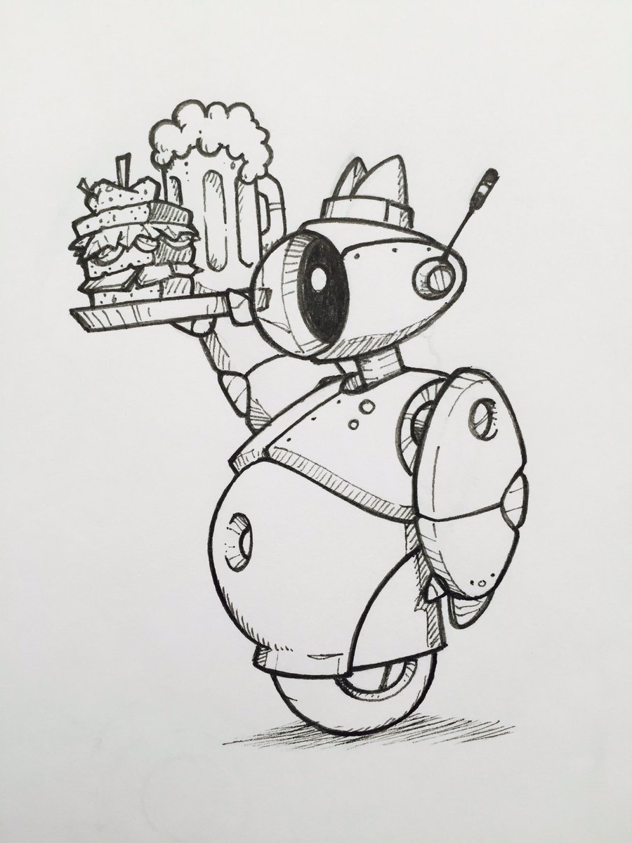 900x1200 Scream Arms Gone! On Twitter Waiter Bot - Waiter Sketch