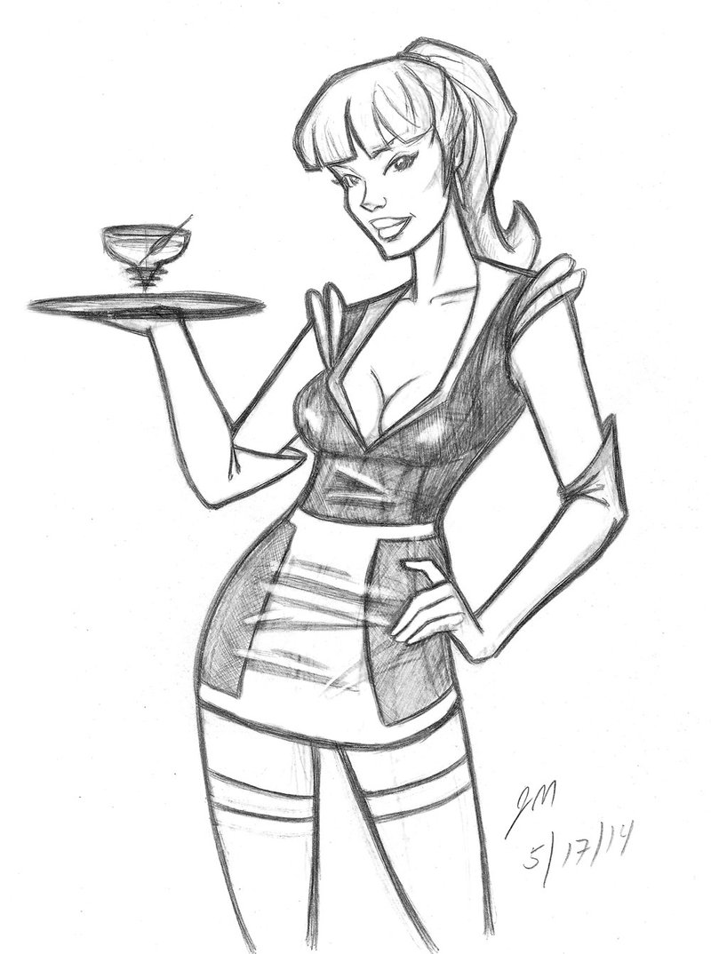 800x1074 Daily Sketch Space Waitress 051714 By Jrmurray76 - Waitress Sketch
