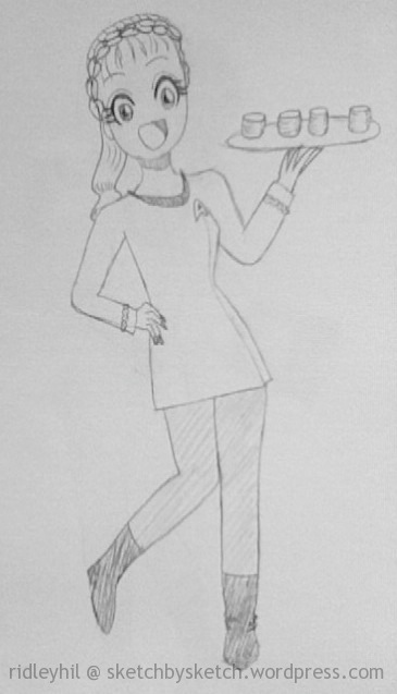 365x637 My Art Lieutenant Waitress Sketch By Sketch - Waitress Sketch