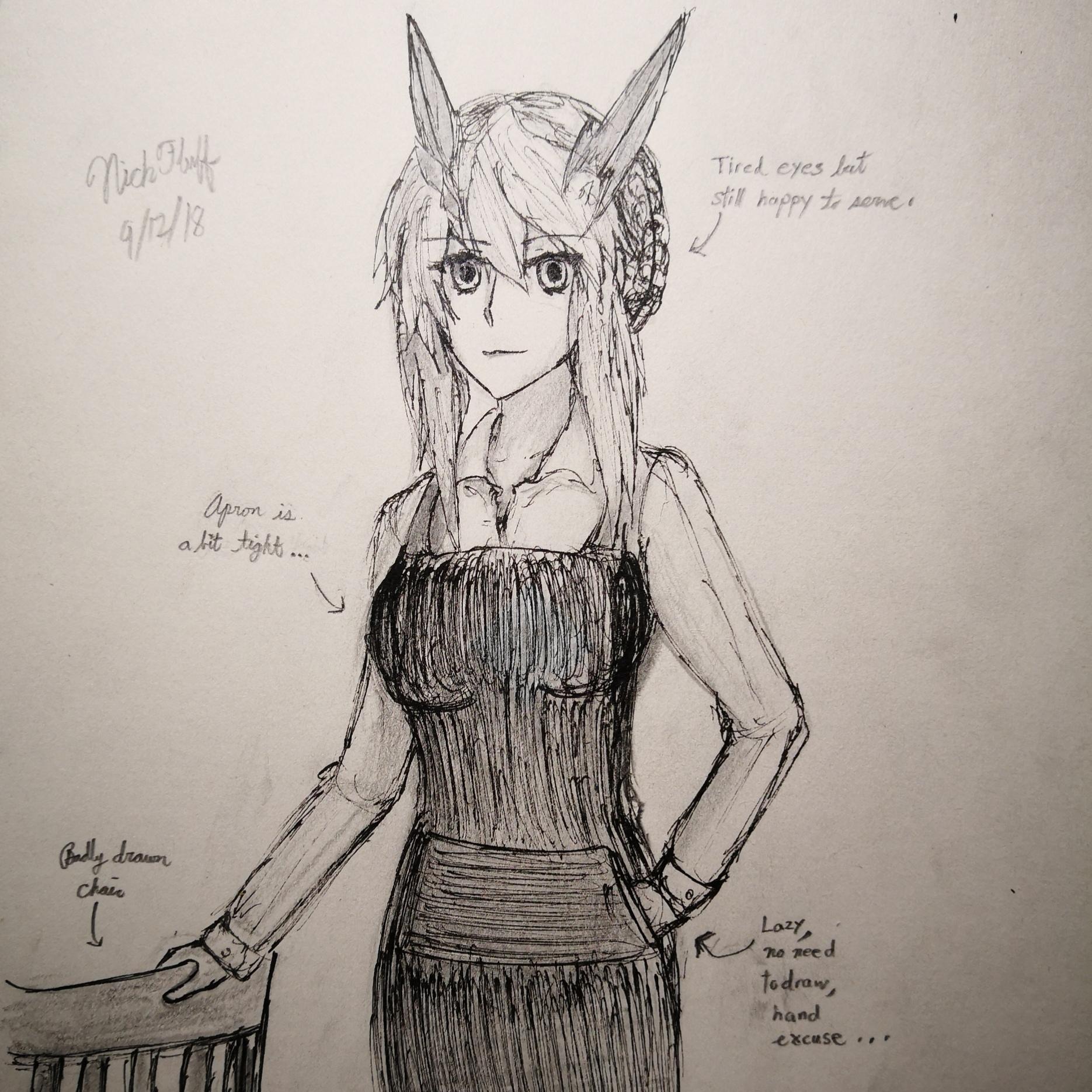 1870x1870 Really Rushed Lartoria Alter Waitress Sketch - Waitress Sketch