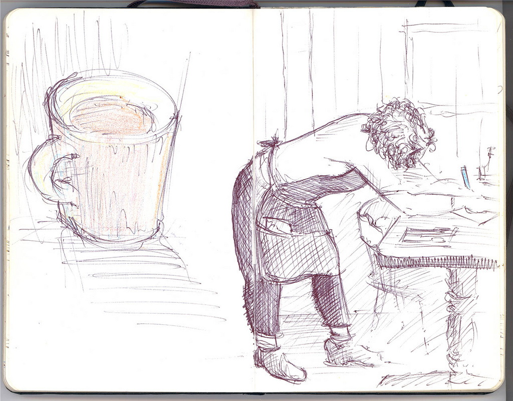 1024x801 Waitress Sketch As My Friend And I Were Sketching - Waitress Sketch