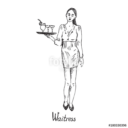 500x500 Waitress - Waitress Sketch