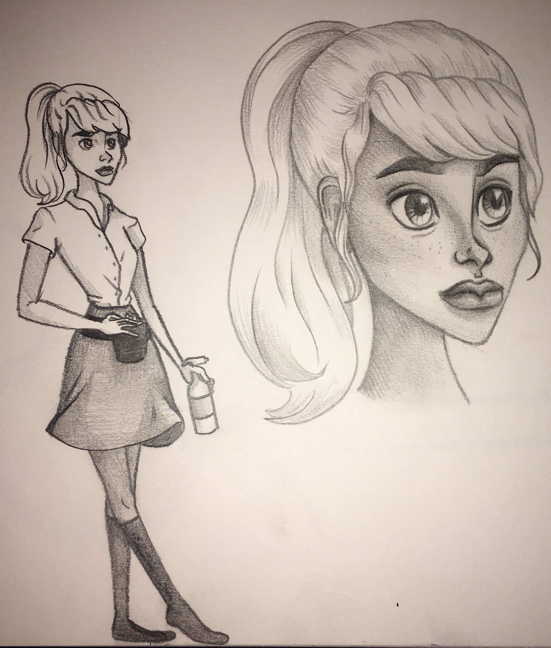 1920x2258 Artstation - Waitress Sketch