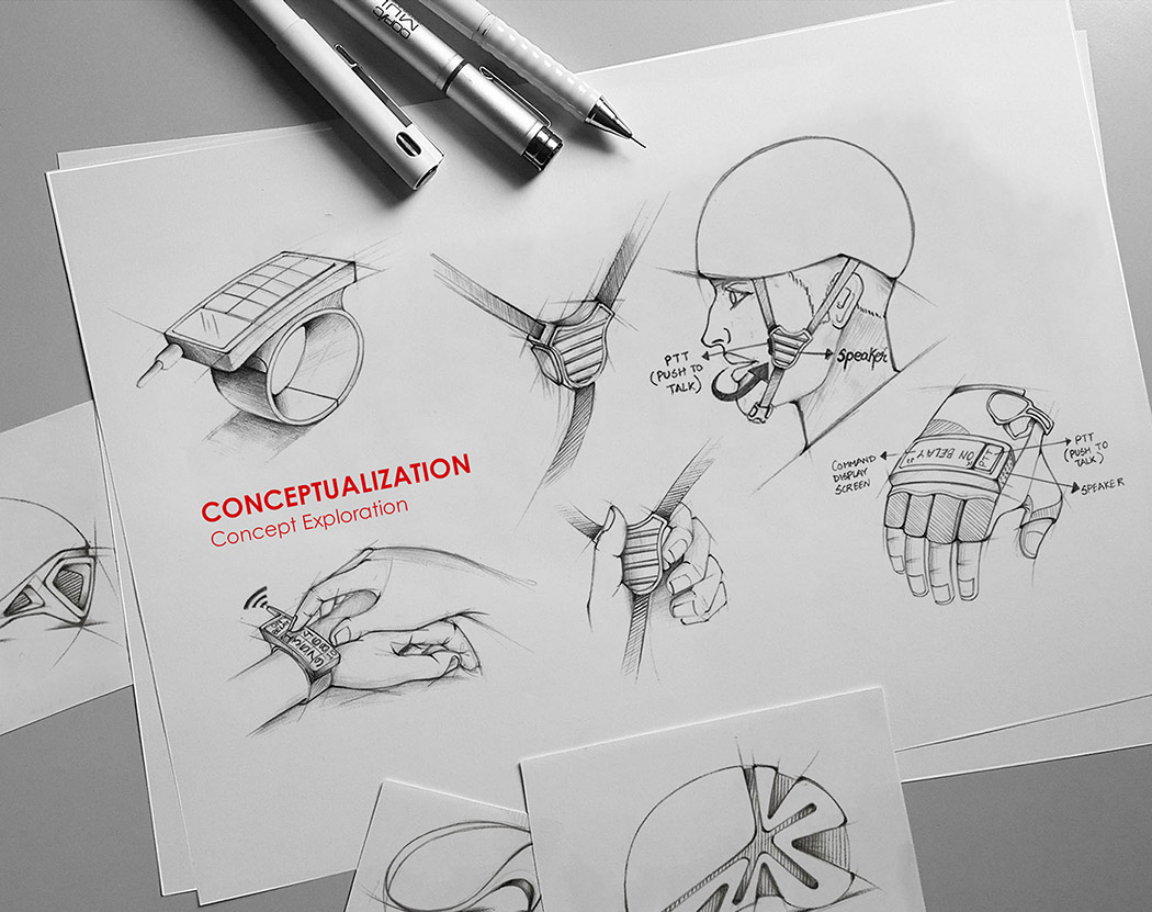 1050x831 This Helmet Is A Walkie Talkie For Your Noggin Yanko Design - Walkie Talkie Sketch