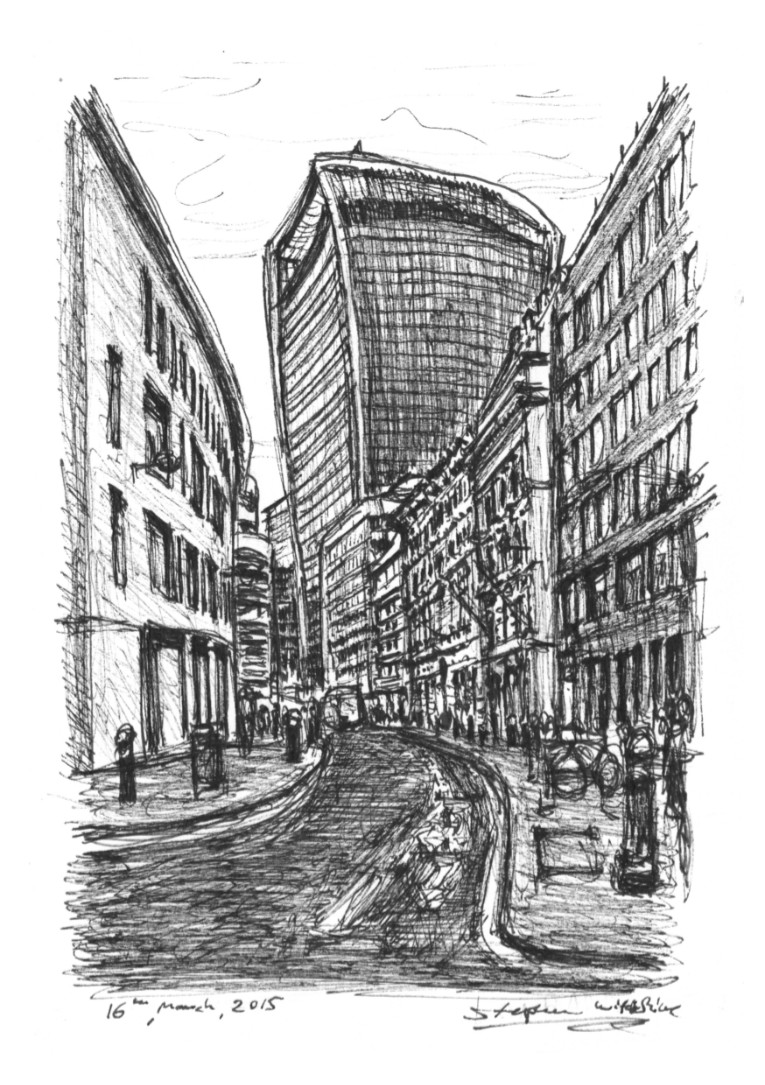 765x1085 View Of 20 Fenchurch Street (Walkie Talkie) - Walkie Talkie Sketch