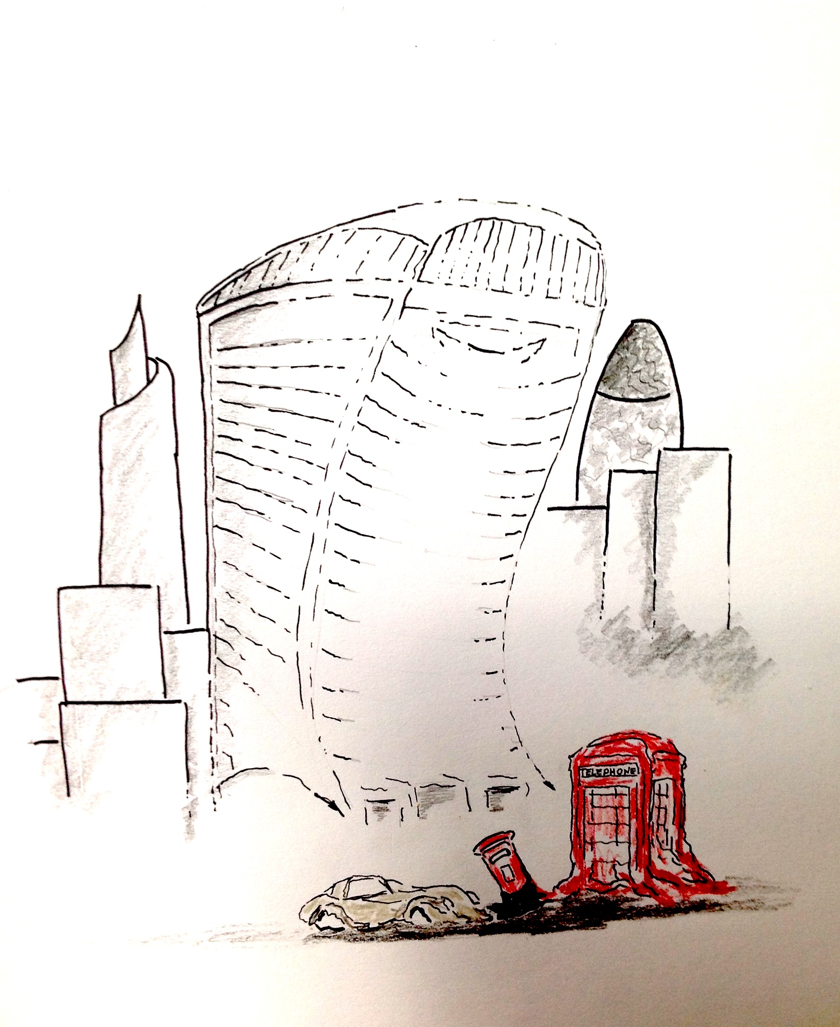 1647x2013 Walkie Talkie Hung, Drawn And Cultured - Walkie Talkie Sketch