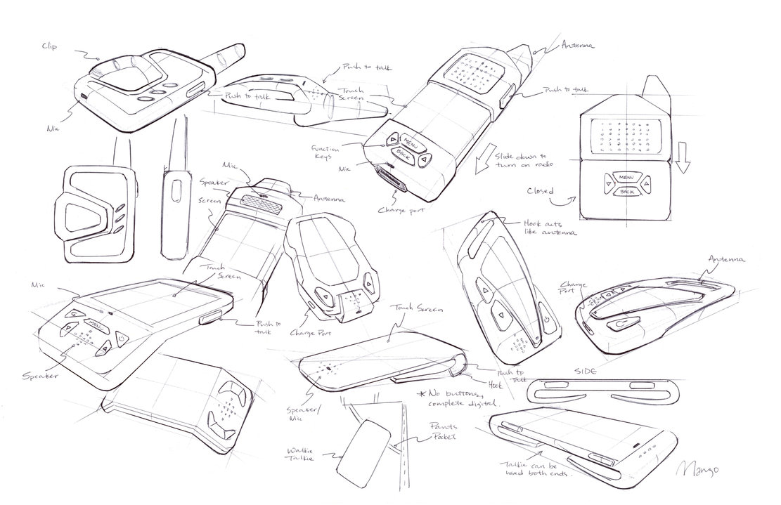 1111x719 Walkie Talkie Ideation Sketches By C Maeng - Walkie Talkie Sketch