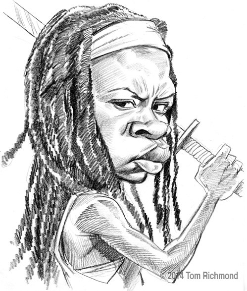 499x587 Richmond Illustration Inc. - Walking Dead Sketches