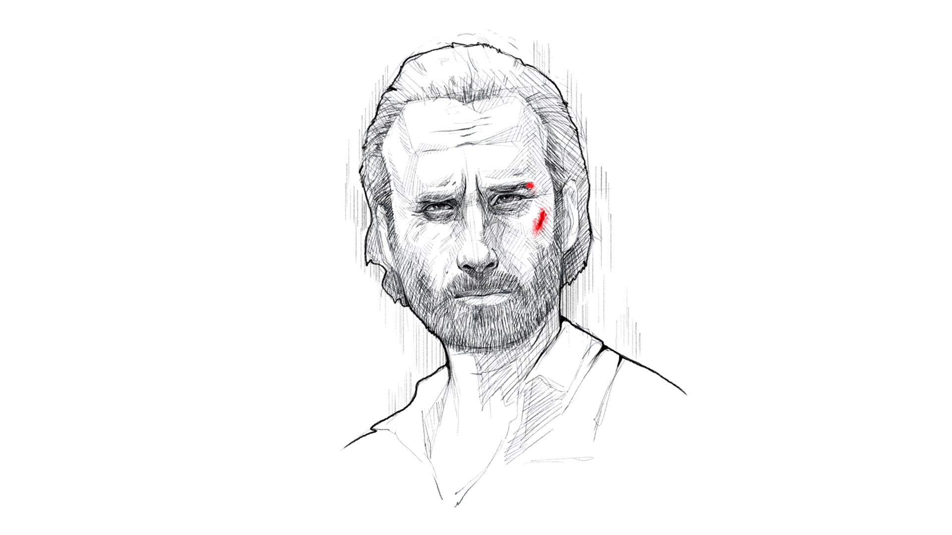 1920x1080 Rick Sketch ( The Walking Dead ) - Walking Dead Sketches