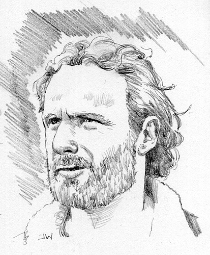 413x500 Rick The Walking Dead Sketch Card By Stungeon - Walking Dead Sketches