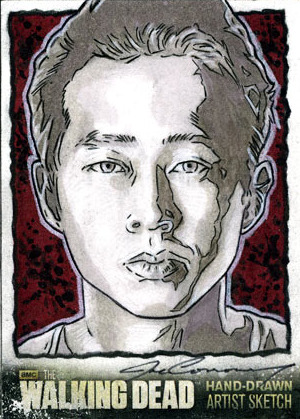 300x419 The Walking Dead Season 3 Glenn Artist Return Sketch Card Joe - Walking Dead Sketches