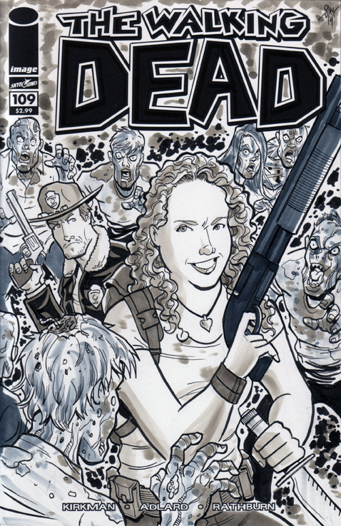 478x738 Custom Walking Dead Sketch Cover Cal Slayton - Walking Dead Sketches