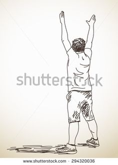 236x328 Sketch Of Walking Man Hand Drawn Illustration People - Walking Man Sketch