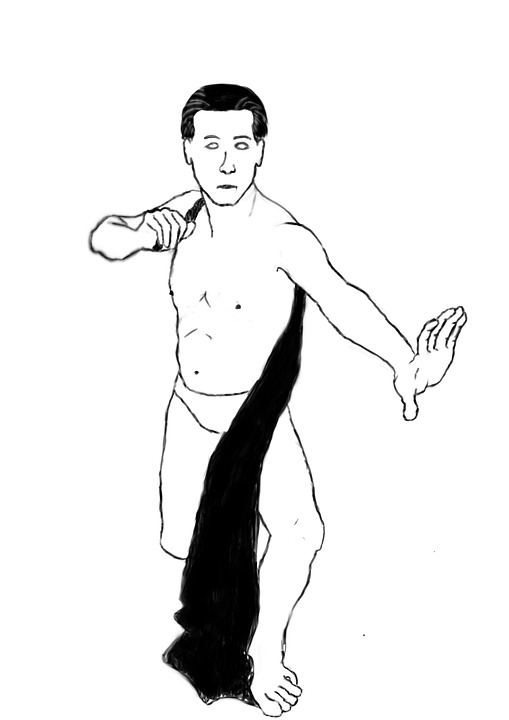 509x720 Walking Man Drawing 4120773 - Walking Man Sketch