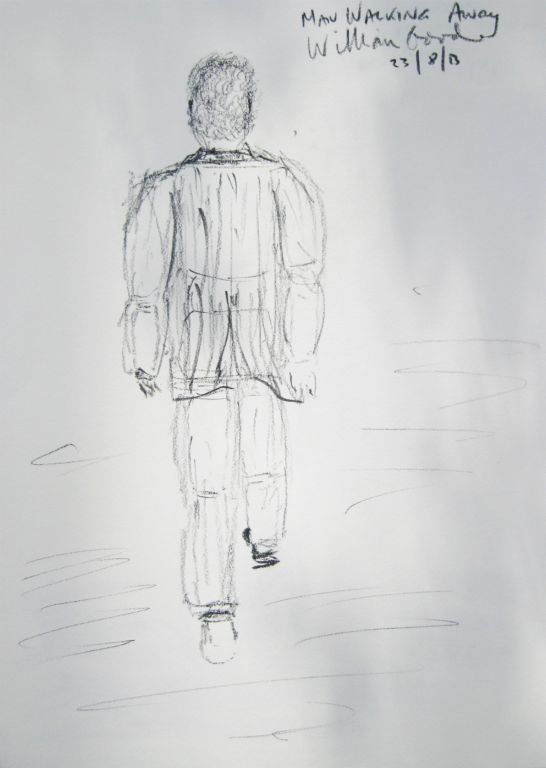 546x768 William Goode. William Goodes Journal Walking Away - Walking Man Sketch