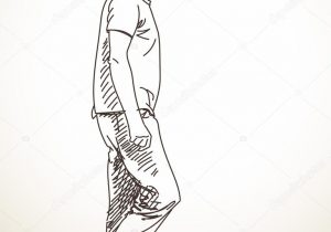 300x210 Drawing Of A Man Walking Walking Man Drawing Free Download Clip - Walking Man Sketch