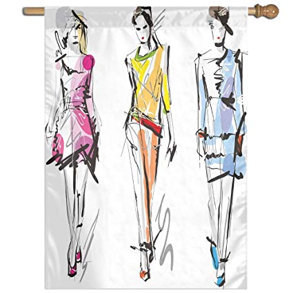 425x425 Huangling Fashion Models Walking On Runway Girly - Walking Sketch