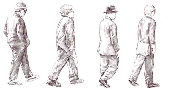 600x319 Walking Sketch By Spiderwriter - Walking Sketch