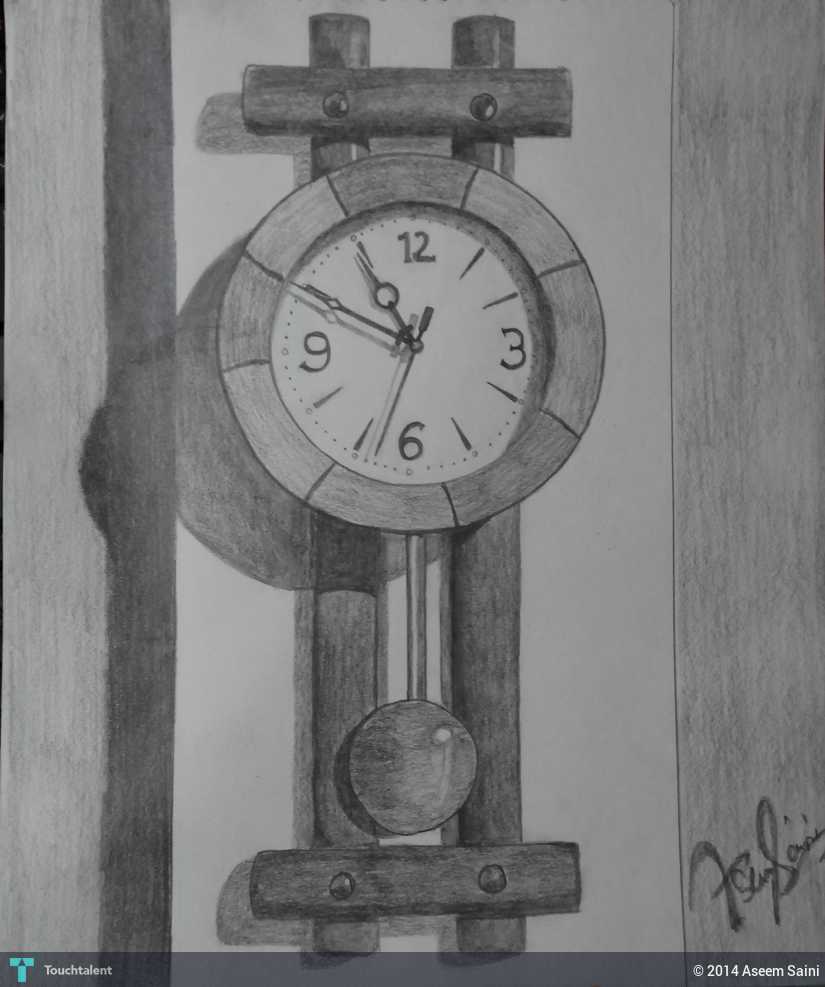 825x987 Wall Clock Touchtalent - Wall Clock Sketch