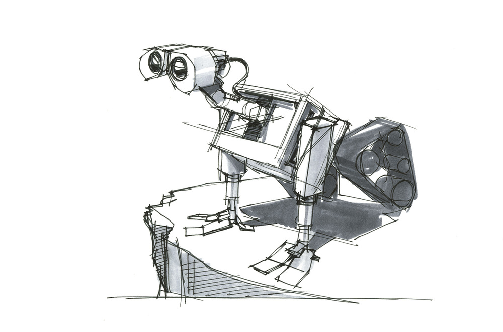 1000x661 Pixar Animation Studios - Wall E Sketch