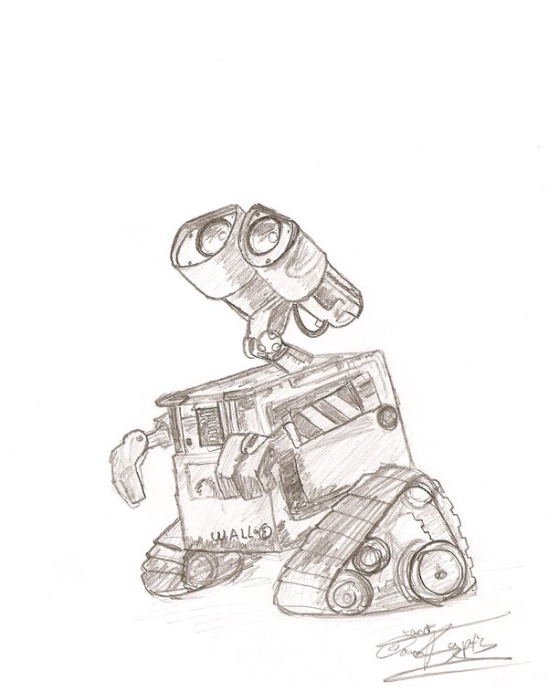 600x758 Wall E Sketch By Chibi Joey - Wall E Sketch