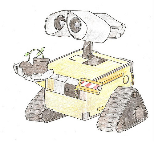 500x464 My 2nd Wall E Sketch I Did This One In Pen Amp Coloured Penc - Wall E Sketch