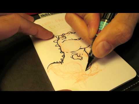 480x360 Jake Parker Drawing In A Sketch Wallet - Wallet Sketch