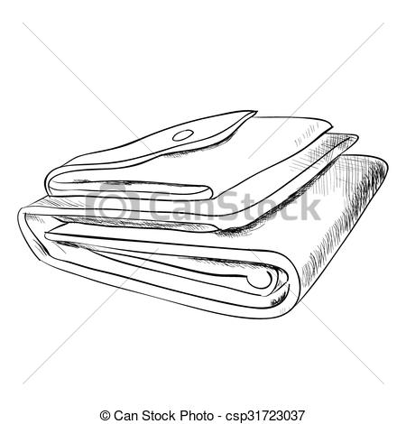 450x470 Vector Sketch Of Wallet. Hand Draw Illustration. . - Wallet Sketch